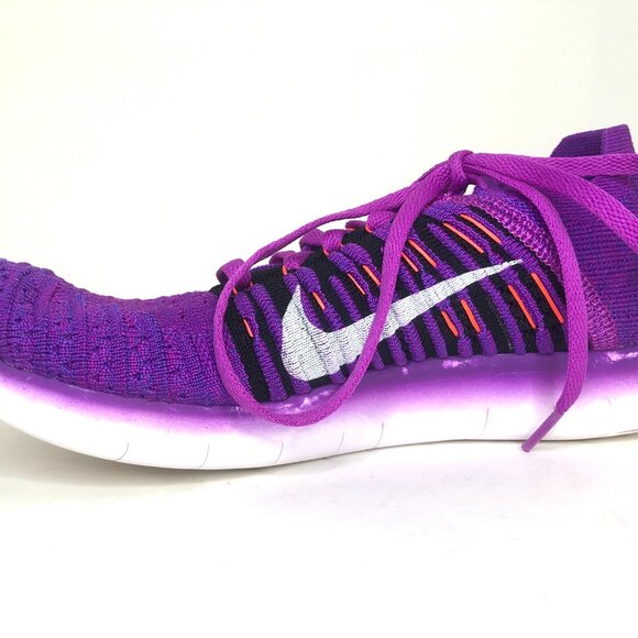 Nike Free RN Flyknit Running Shoes in Hyper Violet Sz. 7.5 - Picture 5 of 12